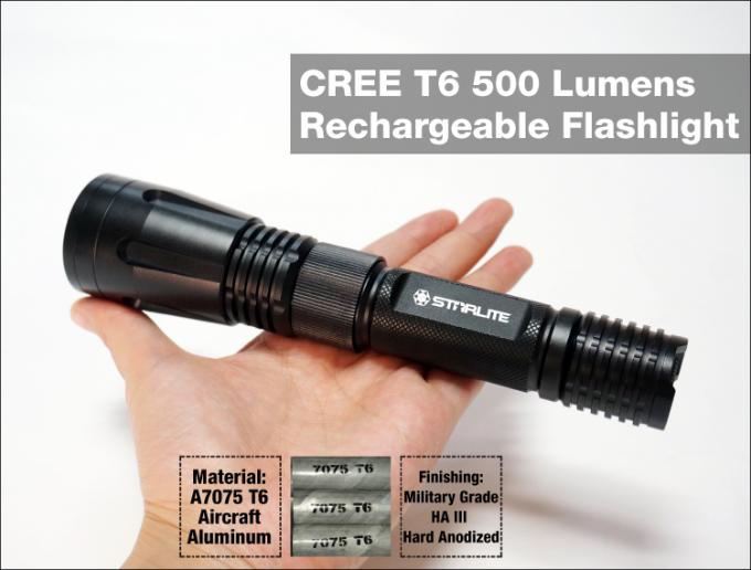حارس أمن حار بيع صعبة 1x18650 القابلة لإعادة الشحن مفيد السوبر مشرق IP67 وقت العمل الطويل XML T6 مصباح يدوي