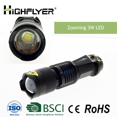 جيب التركيز أدى المصباح ، 3W LED مصباح يدوي عالية الكثافة 200LM
